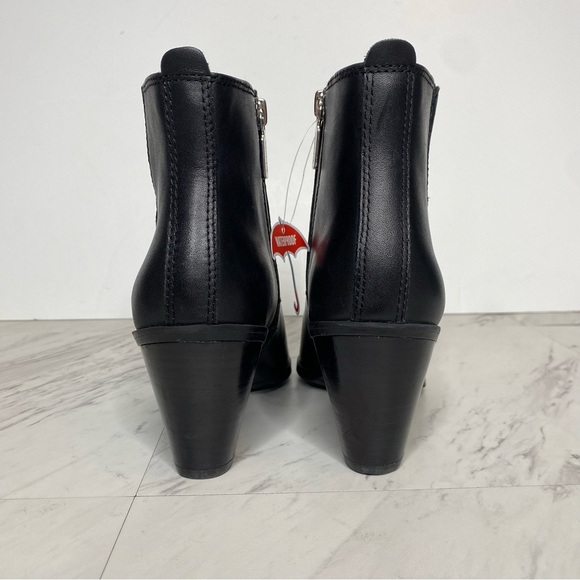 New! Blondo Noor Black Leather Almond Toe Bootie 6 1/2 M - Picture 3 of 15